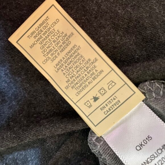 7FAM 7 for All Mankind V Neck Tee Shirt Distressed Black Youth Size Large NEW - Picture 7 of 7